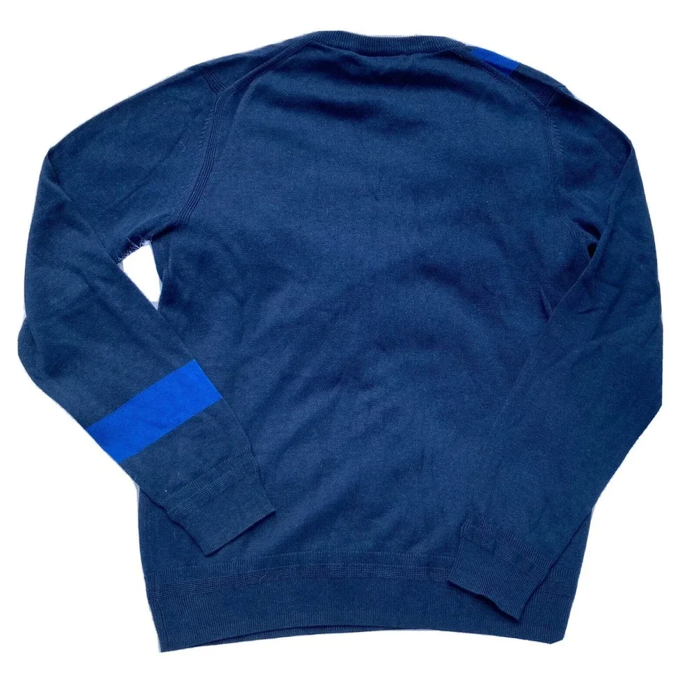 DKNY Jeans Blue Cotton Pullover Sweater Size Medium Casual Career Autumn Mens - Picture 6 of 6
